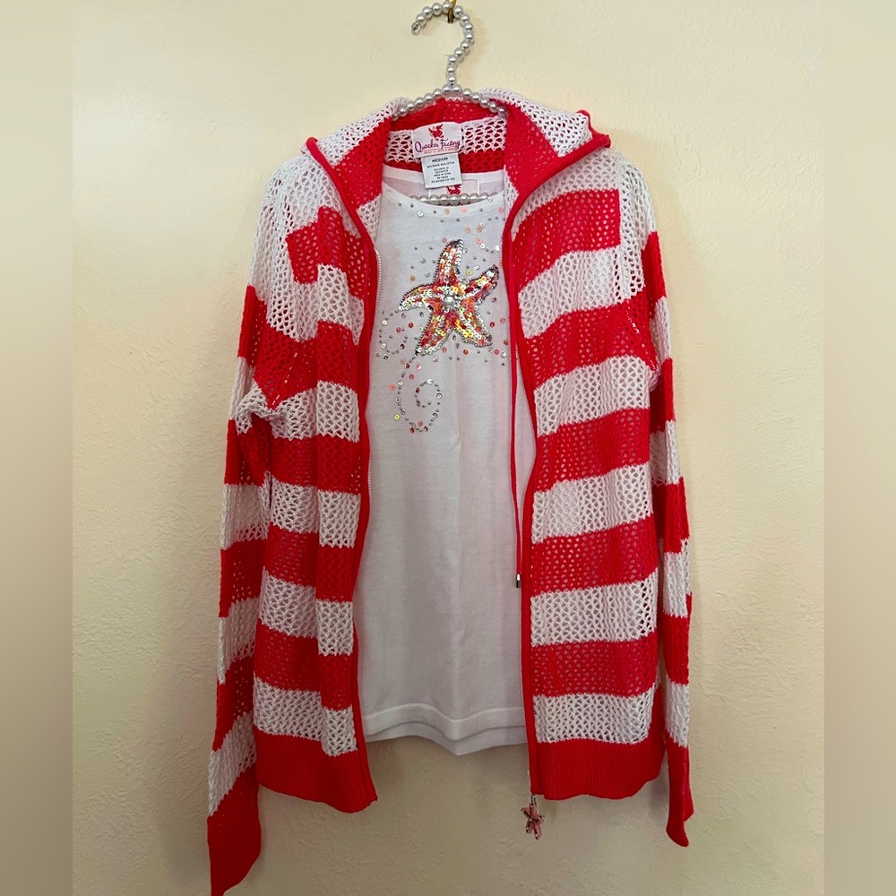 Quacker factory M starfish top & jacket set
